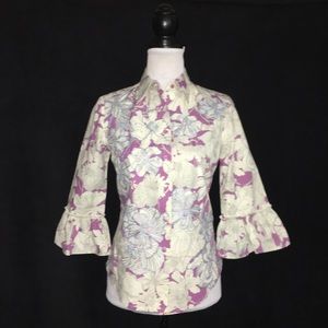 Robert Graham Women’s Button Up Shirt Floral Sz XS